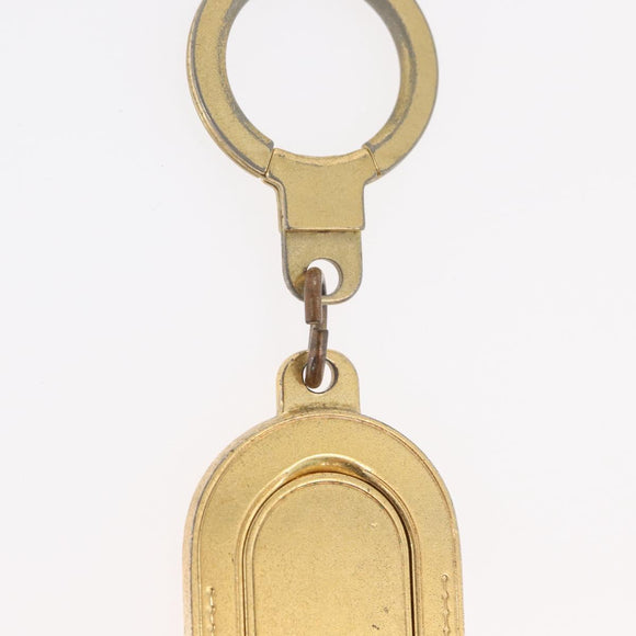 LOUIS VUITTON Porte Cles Address Key Ring metal Gold Tone LV Auth 179855
