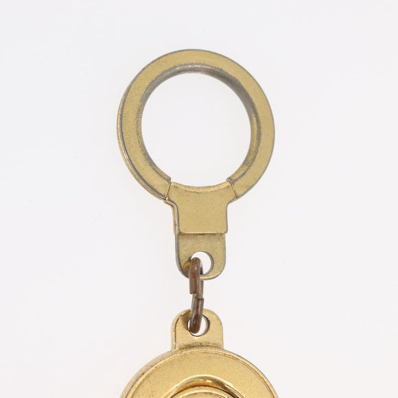 LOUIS VUITTON Porte Cles Address Key Ring metal Gold Tone LV Auth 179855