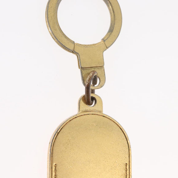 LOUIS VUITTON Porte Cles Address Key Ring metal Gold Tone LV Auth 179855