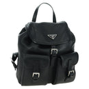 PRADA Rucksack Leder Schwarz Silber Original 179862SAM-1