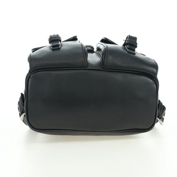 PRADA Rucksack Leder Schwarz Silber Original 179862SAM