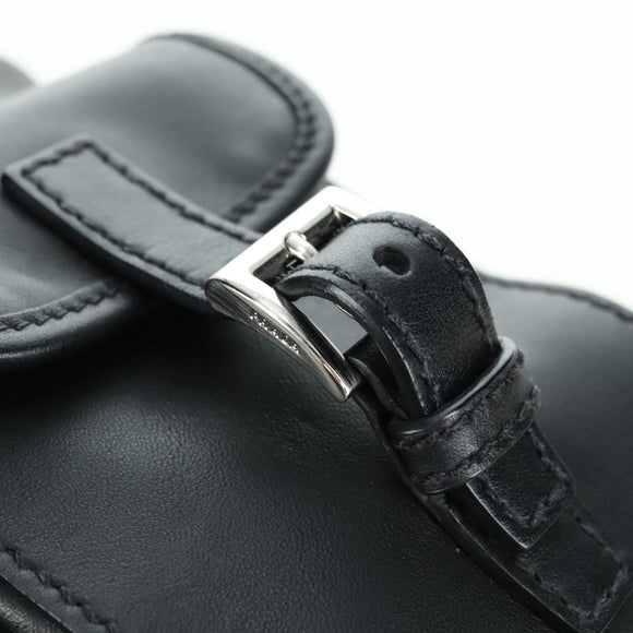 PRADA Rucksack Leder Schwarz Silber Original 179862SAM