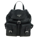 PRADA Rucksack Leder Schwarz Silber Original 179862SAM-13