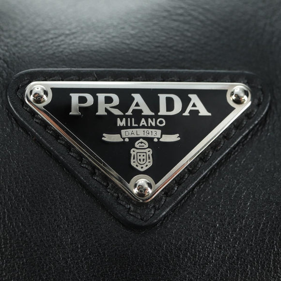 PRADA Rucksack Leder Schwarz Silber Original 179862SAM