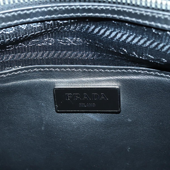 PRADA Rucksack Leder Schwarz Silber Original 179862SAM