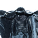PRADA Rucksack Leder Schwarz Silber Original 179862SAM-28