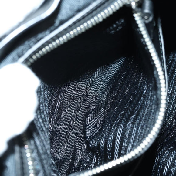 PRADA Rucksack Leder Schwarz Silber Original 179862SAM