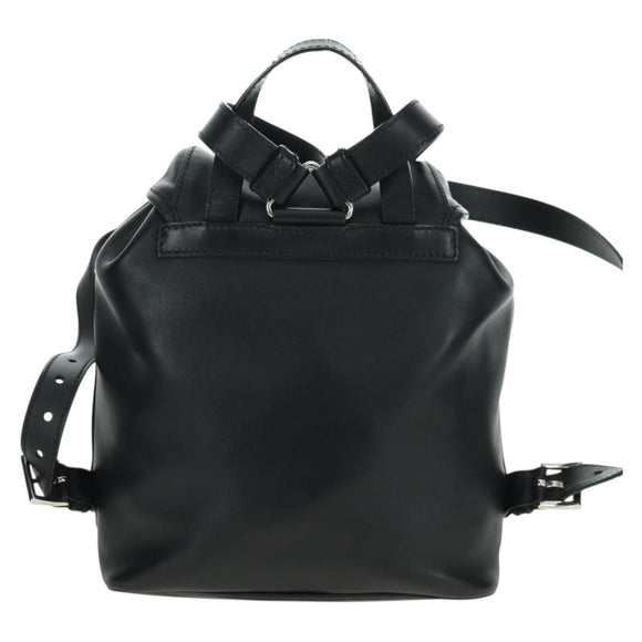 PRADA Rucksack Leder Schwarz Silber Original 179862SAM