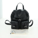 PRADA Rucksack Leder Schwarz Silber Original 179862SAM-12