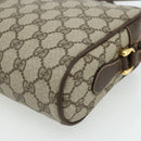 GUCCI GG Supreme Web Sherry Line Shoulder Bag PVC Beige Gold Auth 179865-16