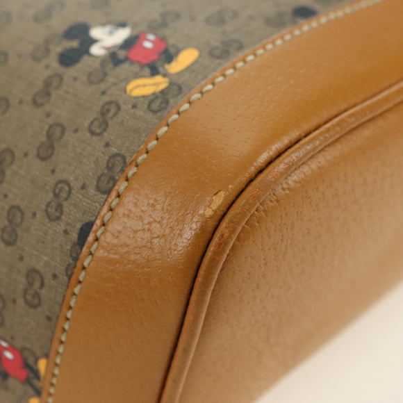 GUCCI Micro GG Supreme Disney Backpack PVC Beige Gold 552884 Auth 179866SAM