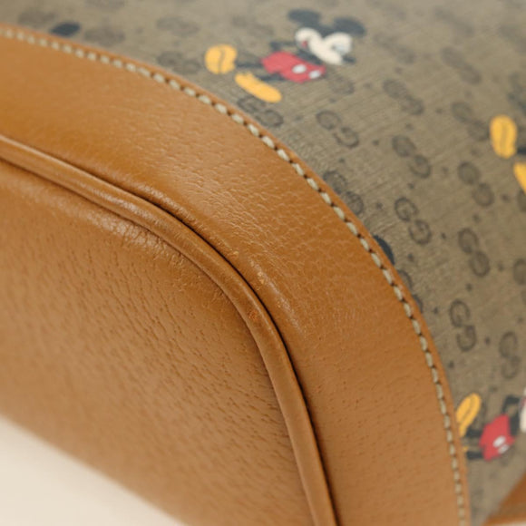 GUCCI Micro GG Supreme Disney Backpack PVC Beige Gold 552884 Auth 179866SAM