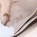 CHANEL Matelasse Chain Shoulder Bag Patent leather Beige Gold CC Auth 179868A-26