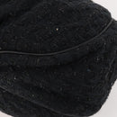 CHANEL Handtasche Tweed Schwarz Silber CC Auth 179871-16