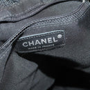 CHANEL Handtasche Tweed Schwarz Silber CC Auth 179871-20