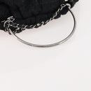 CHANEL Handtasche Tweed Schwarz Silber CC Auth 179871-7