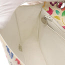 CHANEL Matelasse 26 Chain Shoulder Bag Cotton White Silver CC Auth 179872A-23