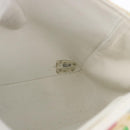 CHANEL Matelasse 26 Chain Shoulder Bag Cotton White Silver CC Auth 179872A-26