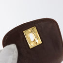 CHANEL Matelasse Chain Shoulder Bag Lamb Skin Brown Gold CC Auth 179875A-20