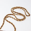CHANEL Matelasse Chain Shoulder Bag Lamb Skin Brown Gold CC Auth 179875A-7
