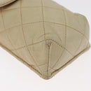 CHANEL Matelasse Chain Shoulder Bag Lamb Skin Beige Gold CC Auth 179876A-9