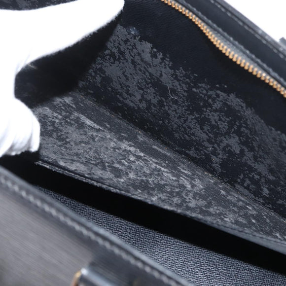 LOUIS VUITTON Epi Sac Triangle Hand Bag Black M52092 LV Auth 179877