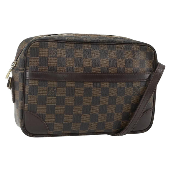 LOUIS VUITTON Damier Ebene Trocadero 27 Shoulder Bag SPO N48085 LV Auth 179881