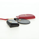 CELINE Macadam Canvas Triomphe Multi Key Ring Charm PVC Black Red Auth 179883M-8