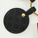 CELINE Macadam Canvas Triomphe Multi Key Ring Charm PVC Black Red Auth 179883M-3