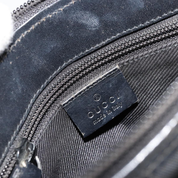GUCCI Umhängetasche Nylon Schwarz Silber 92646 Auth 179896