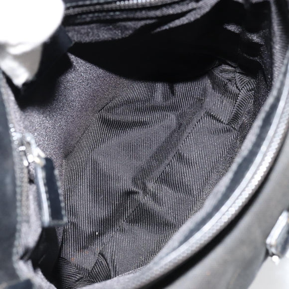 GUCCI Umhängetasche Nylon Schwarz Silber 92646 Auth 179896