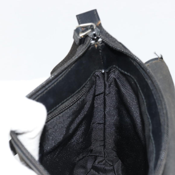 GUCCI Umhängetasche Nylon Schwarz Silber 92646 Auth 179896