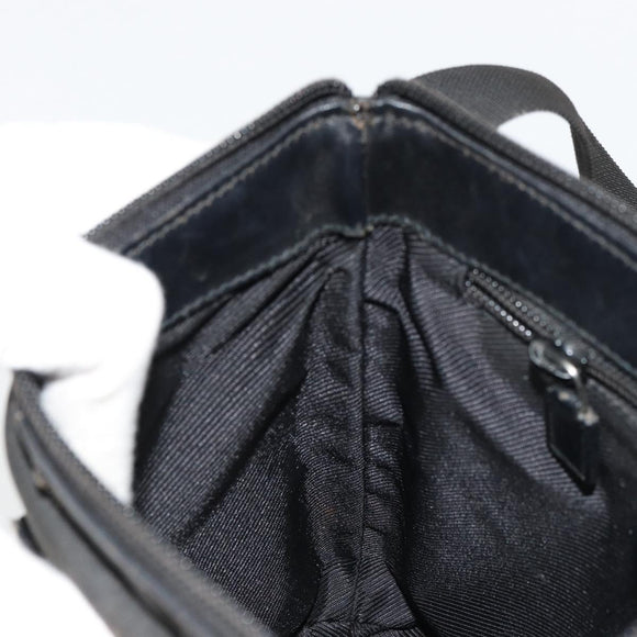 GUCCI Umhängetasche Nylon Schwarz Silber 92646 Auth 179896