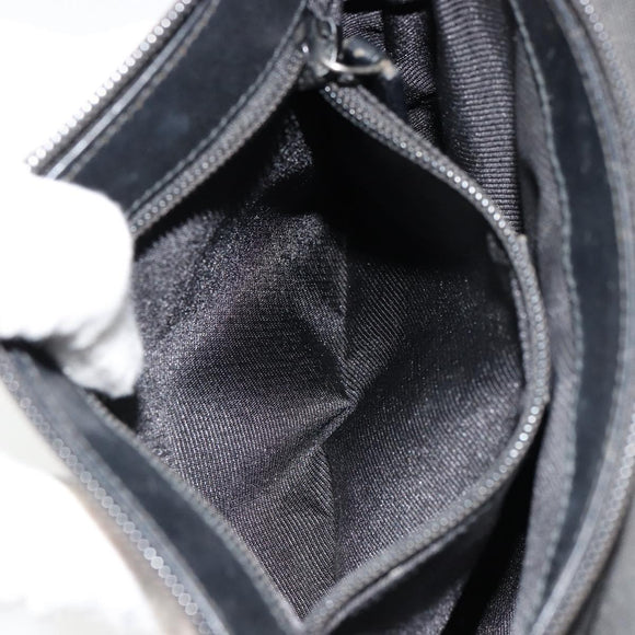 GUCCI Umhängetasche Nylon Schwarz Silber 92646 Auth 179896