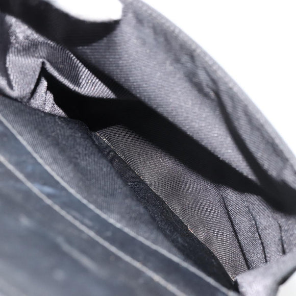 GUCCI Umhängetasche Nylon Schwarz Silber 92646 Auth 179896