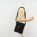 GUCCI Umhängetasche Nylon Schwarz Silber 92646 Auth 179896-24