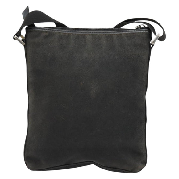 GUCCI Umhängetasche Nylon Schwarz Silber 92646 Auth 179896