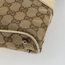 GUCCI GG Canvas Tragetasche Beige Silber 113015 Auth 179900-16