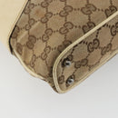 GUCCI GG Canvas Tragetasche Beige Silber 113015 Auth 179900-9