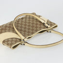 GUCCI GG Canvas Tragetasche Beige Silber 113015 Auth 179900-6
