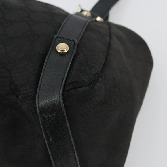 GUCCI GG Canvas Abbey Tote Bag Black Gold 130736 Auth 179901