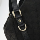 GUCCI GG Canvas Abbey Tote Bag Black Gold 130736 Auth 179901-14