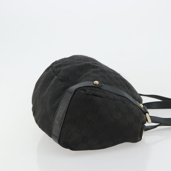 GUCCI GG Canvas Abbey Tote Bag Black Gold 130736 Auth 179901