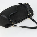 GUCCI GG Canvas Abbey Tote Bag Black Gold 130736 Auth 179901-6