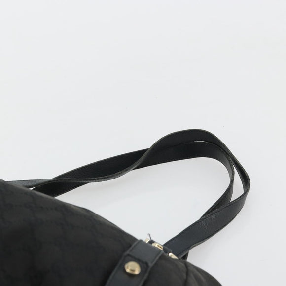 GUCCI GG Canvas Abbey Tote Bag Black Gold 130736 Auth 179901