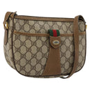 GUCCI GG Supreme Web Sherry Line Bag PVC Beige Gold 89 02 032 Auth 179902-1