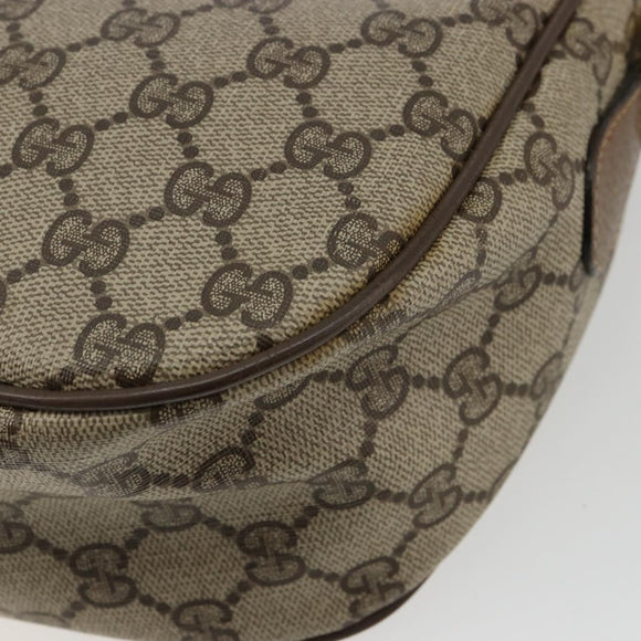GUCCI GG Supreme Web Sherry Line Bag PVC Beige Gold 89 02 032 Auth 179902