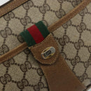 GUCCI GG Supreme Web Sherry Line Bag PVC Beige Gold 89 02 032 Auth 179902-18