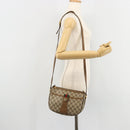 GUCCI GG Supreme Web Sherry Line Bag PVC Beige Gold 89 02 032 Auth 179902-25