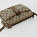 GUCCI GG Supreme Web Sherry Line Bag PVC Beige Gold 89 02 032 Auth 179902-6